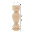 thumbnail image 2 of Toyandona Plain Khaki Wood Balusters for Home Elegant Roman Pillar Accessories, 2 of 8