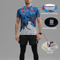 thumbnail image 6 of CHIHILL Men's Seamless Running T-Shirt - Lightweight Quick Dry Athletic Tee with Reflective Logo & Side Slit, 6 of 16