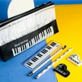 thumbnail image 7 of vlrwzc 6 Pcs/set Music Pencil Stationery Set Piano Prizes Music Note Pencil Rulers Piano Erasers Music Themed Gifts for Classroom First Day of Decorations, 7 of 7