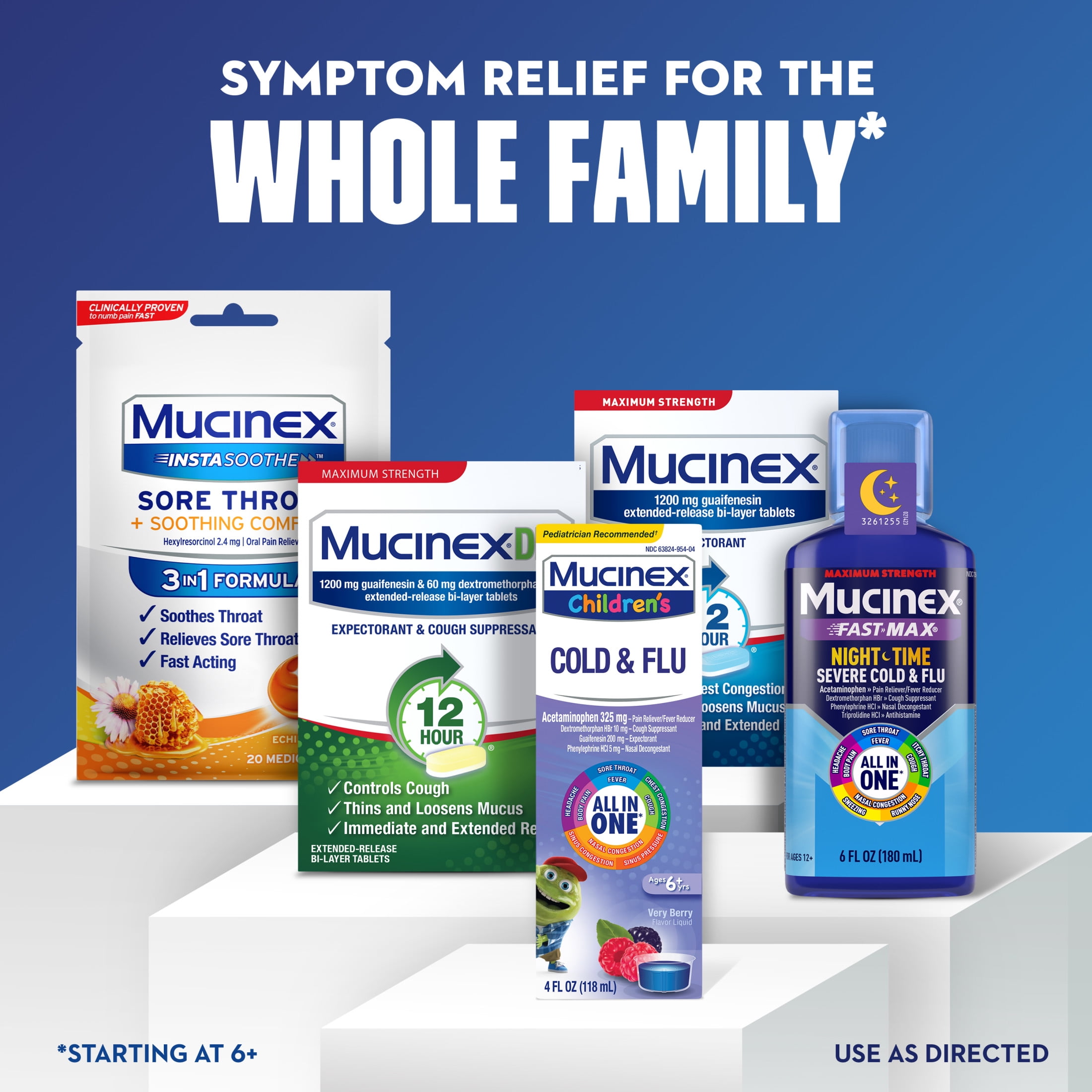 Mucinex Children's Cold and Flu Cough OTC Medicine for Kids, Very Berry Flavor Liquid, 4 fl oz