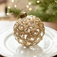 thumbnail image 5 of PONPRNGY 2Pcs Glass Christmas Ball Ornaments Christmas Tree Relief Ornament Set Large Hanging Balls for Xmas Wedding Holiday Wreath Home Decorations, 5 of 6