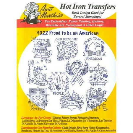 Aunt Martha's Traditional & Vintage Hot Iron-on Transfer Patterns 18"x 24" Sheet of Designs
