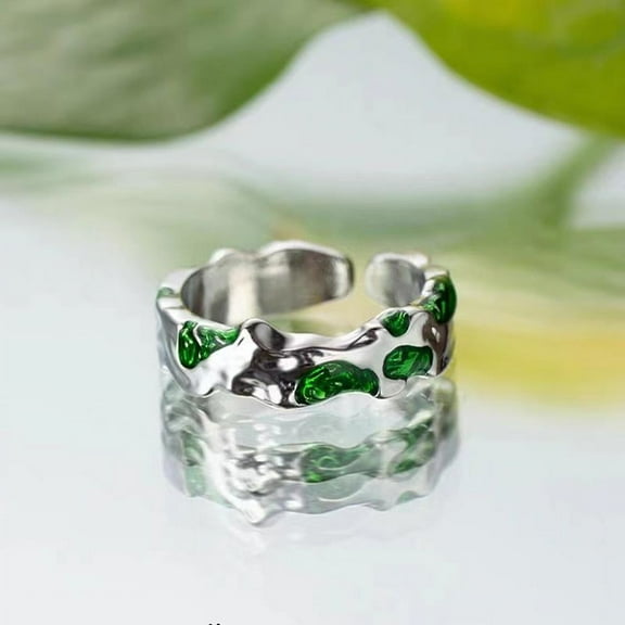 Original snake drop glue high-end feeling ins cold style irregular index finger ring trendy cool female ring