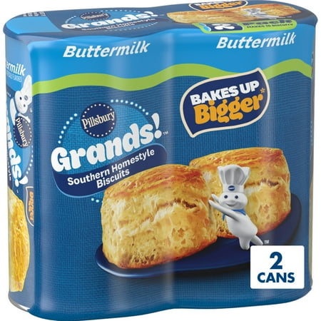 Pillsbury Grands! Southern Homestyle Buttermilk Biscuits, 2 Pack, 16 Biscuits, 32.6 oz