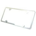thumbnail image 3 of Slim 4 Holes Style Polish Mirror Stainless Steel License Plate Frame with Aluminum Screw Cap, 3 of 8