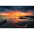 thumbnail image 2 of H. Ingibergsson, Porsteinn 24x17 Black Ornate Wood Framed with Double Matting Museum Art Print Titled - Into the Sunset, 2 of 4
