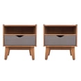 thumbnail image 1 of Set de 2 Buros Javin Nogal y Gris - Kessa Muebles, 1 of 5