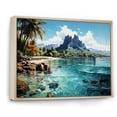 thumbnail image 2 of Designart "Beaches of Bora Bora III" Nautical & Beach Floater Framed Wall Art Living Room, 2 of 7