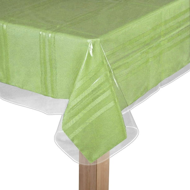 Protector de mantel BNYD de plástico transparente (152 x 305 cm)
