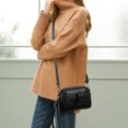 thumbnail image 5 of SHEIGUANNI Genuine Leather Crossbody Bags for Women Trendy, Leather Cell Phone Bag for Women, Fashion Small Shoulder Purse-Black, 5 of 6