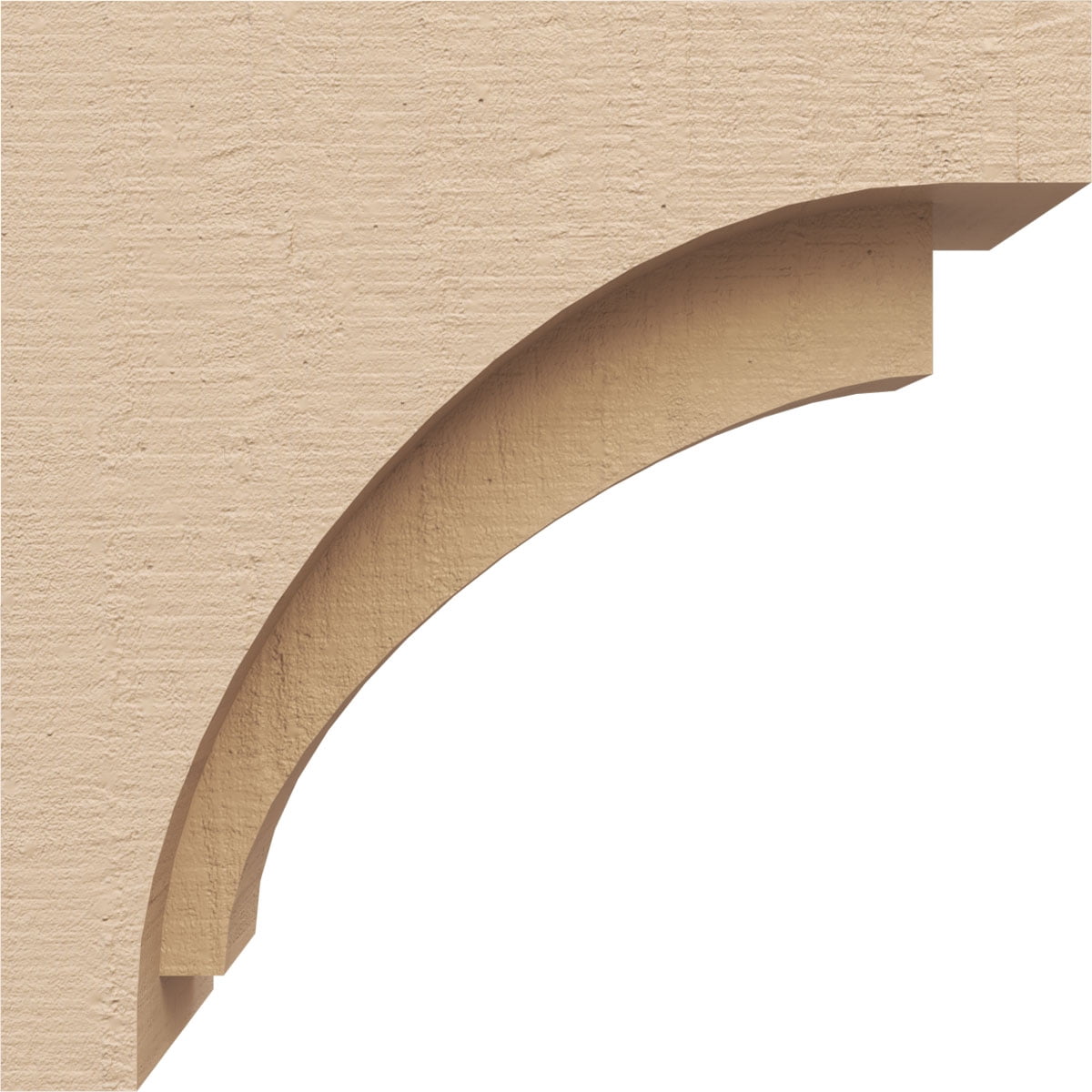 4"W x 8"D x 8"H Classic Rivera Rough Cedar Woodgrain TimberThane Corbel, Primed Tan