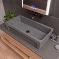 thumbnail image 4 of Pemberly Row 36" Grey Matte Above Mount Fireclay Bathroom Trough Sink, 4 of 5