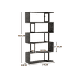 thumbnail image 3 of Simple Librero Xtellar, Estructura En Forma De S Librero Minimalista Gris, 3 of 5