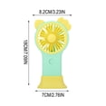 thumbnail image 3 of weibbin Mini Cat Shaped Handheld Fan with Colorful Lights USB Rechargeable Pocket Sized Portable Quiet Cooling, 3 of 5