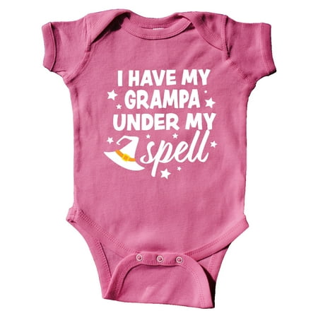 

Inktastic I Have My Grampa Under My Spell with Cute Witch Hat Gift Baby Boy or Baby Girl Bodysuit