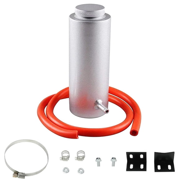 YIUIY Universal Radiator Coolant Aluminum Catch Tank Overflow Reservoir Silver 800ML