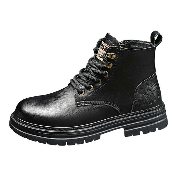 YLYL Boots for Men Ankle Fashion Pointed Toe Stacked Heel Stylish Dress Boot