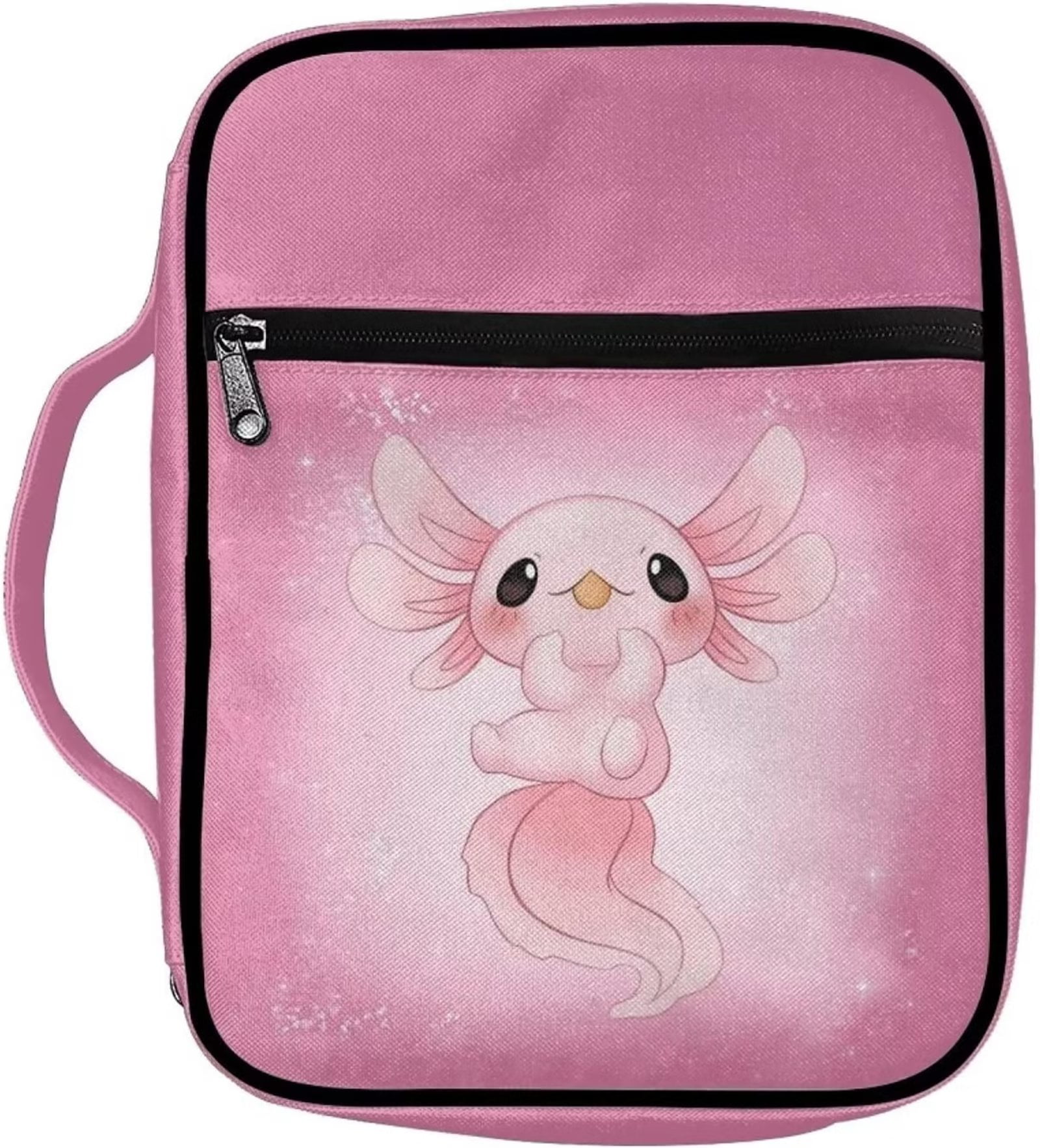 FKELYI Pink Axolotl Bible Bag Water-Resistant Bible Bags and Totes for ...