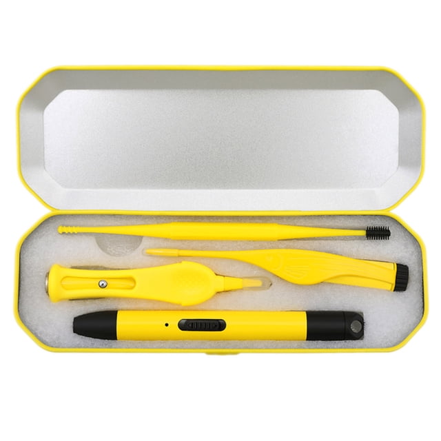 LED Light Ear Pick USB Rechargeable Ear Wax Removal Nose Clean Clip Baby Adults Ear Nose Clean Tweezers Remover Set