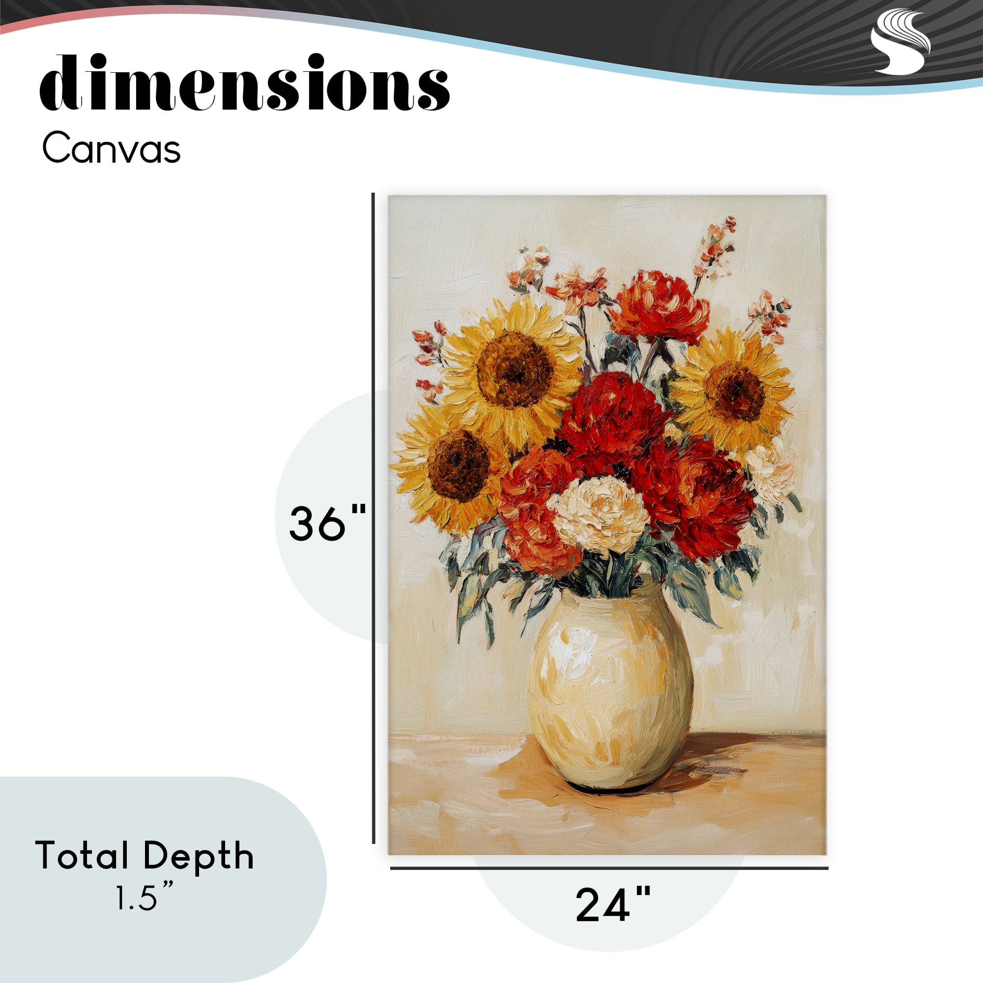 Charming Bouquet of Fall Canvas Wall Art, design by Petal Prints Design