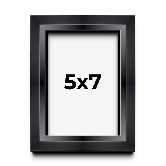 5x7 In Shadow Box Frame Black | 1.25 inches Deep Real Wood Contemporary Shadowbox Display Frame |