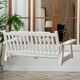 thumbnail image 4 of Anraja 4 Foot 2-Person Wood Porch Swing Garden Patio Hanging, White Outdoor, 4 of 8
