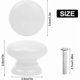 thumbnail image 2 of 8 Pcs Cabinet Knobs, 33 mm White Drawer Knobs Mushroom Door Knob Round Solid Pull Handles, 2 of 2