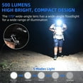 thumbnail image 5 of WUBEN Mini Flashlight Keychain 500Lumens Bright 5 Modes Pocket Flashlight EDC Keychain Magnetic Hat Clip Black, 5 of 11