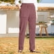 thumbnail image 1 of WILLBEST Pantalones Casuales de Lino Ligeros para Mujer, Pantalones Capri Cómodos con Cordón Ajustable y Abertura Lateral para Uso Diario En La Playa. Chica, 1 of 5