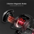 thumbnail image 4 of Baitcasting Fishing Reel 202g 4+1 Ball Bearings Drag Graphite Frame Magnetic Brake System Fishing Coil ,Rigid Aluminum Skeletal Frame, 4 of 6