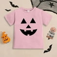 thumbnail image 2 of ANINEO Child T-Shirts Boys Girls Halloween Pumpkin Print Shirt Short Sleeve Casual Tee Tops For Fall Festival Party Tshirts Soft, 2 of 4