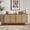 WALNUT, variant on Tina's Home Modern Rattan Buffet Sideboard with 4 Doors, Bar Cabinet with LED Light and 4 Adjustable Shelves Walnut