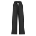 thumbnail image 3 of High Waisted Wide Leg Pants for Women 2024 Baggy Sweatpants Comfy Lounge Pants Drawstring Flare Track Pants, 3 of 4
