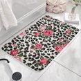 thumbnail image 3 of Pioneer Flower Floral Print Flannel Non Slip Door Rugs,Washable Door Mats Indoor,Decorative Door Mats,Dirt-Resistant and Absorbent Doormat for Entrance,Bedroom,Kitchen,Bathroom,23.5"x16", 3 of 5