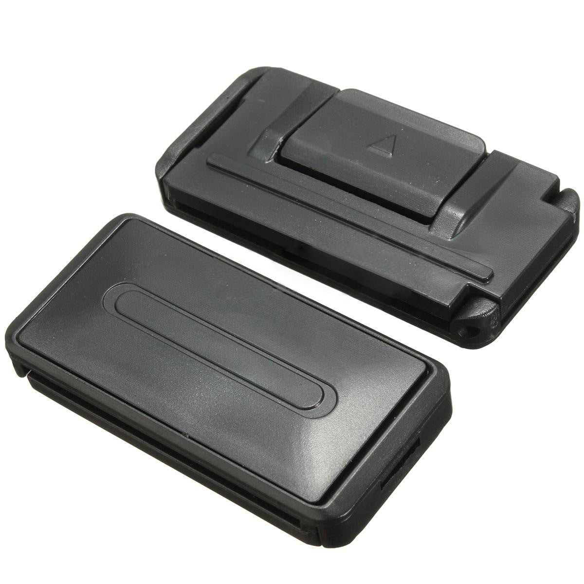 2Pcs Set Black Car Seat Belt Comfort Strap Adjuster Support Clip