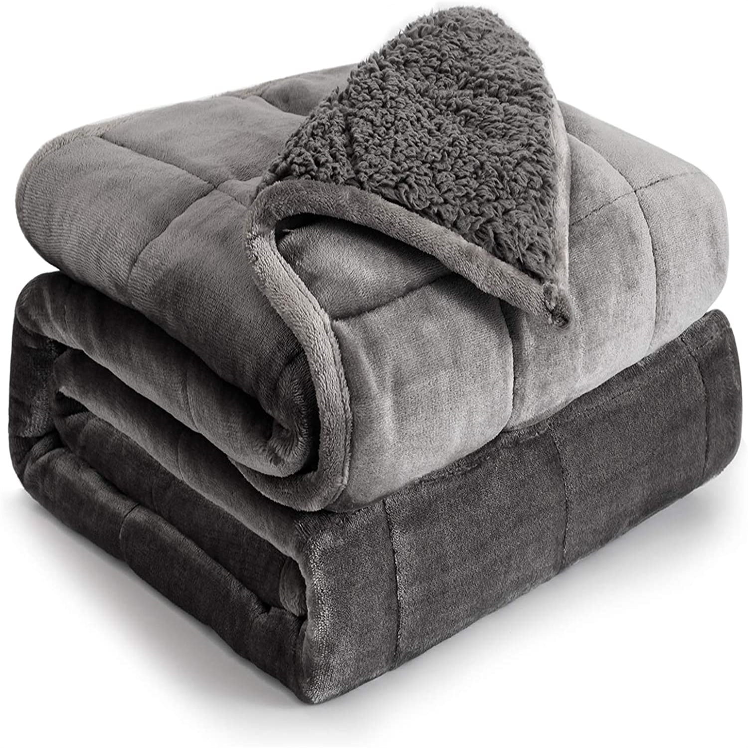Sivio Flannel Weighted Blanket 20 lbs 60x80 inches, Sherpa Weighted