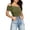 Dark Green-#003, variant on Women's Cold Shoulder Tops Mesh Y2k Short Sleeve Crop Top Ruched Asymmetrical Hem Trendy Vacation Bar Outfits,Navy XL