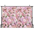 thumbnail image 3 of 7 x 5 ft Floral Wall Backdrop for Photoshoot Pink Rose Flowers Wedding Birthday Valentine's Day Bridal Shower Printing Flower Wall Decorations Photography Background for Photo Props, 3 of 7