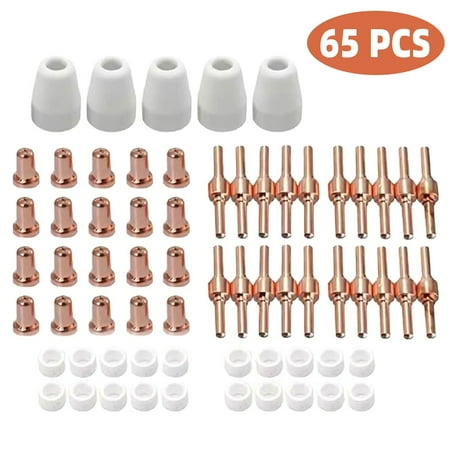 

Reduced！Amusingtao 65pcs/set Plasma ting Consumable Copper High Conductivity Fit For PT31 40