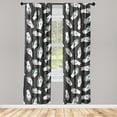 thumbnail image 3 of Ambesonne Abstract Modern Curtains, Mystical Astral Art, Pair of 28"x95", Mauve Sea Green and Dark Grey, 3 of 5