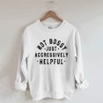 thumbnail image 4 of JFGHDG Oversized Sweatshirt for Women, Crewneck Long Sleeve Casual Fleece Tops Graphic Hoodies Pullover Sweater White 2XL, 4 of 8