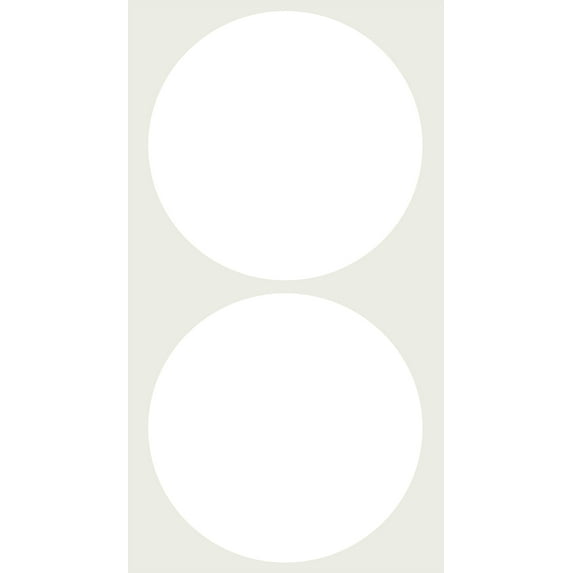 Royal Green Circle Stickers for All-Purpose Use (3" inch) Blank White Labels 75MM, 50 Pack