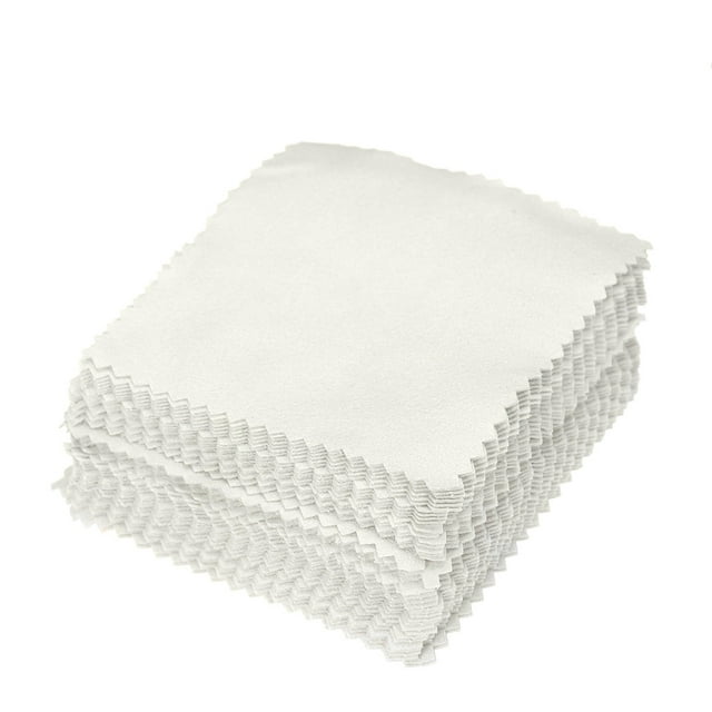 BESTONZON 50pcs Jewelry Cleaning Cloth Polishing Cloth for Sterling Silver Gold Platinum 8*8cm