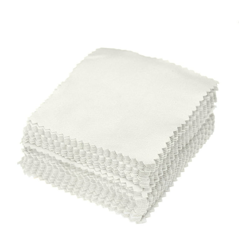 50pcs Jewelry Cleaning Cloth Polishing Cloth for Sterling Silver Gold Platinum 8*8cm, Adult Unisex, Size: 8x8x1CM, Grey Type