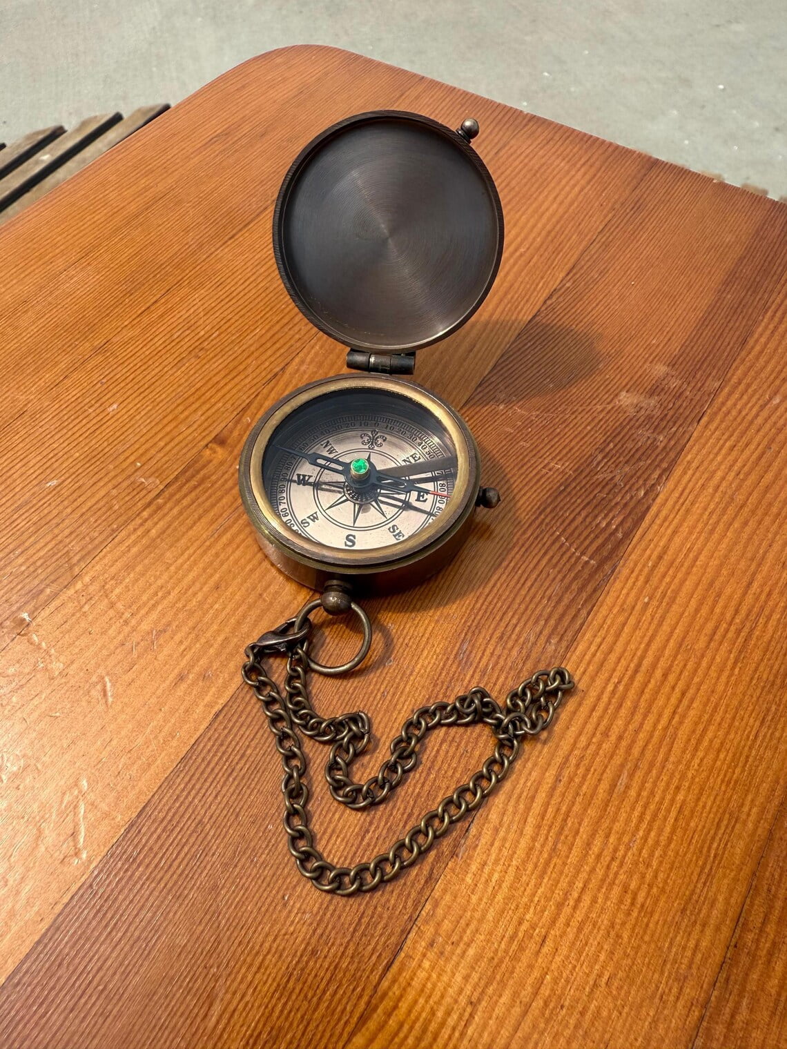 Engraved Brass Compass with Chain – “To My Son” Inspirational Message | Vintage Pocket Compass Gift for Son