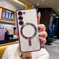 thumbnail image 6 of for Samsung Galaxy S23 Plus Case Magnetic Clear with Camera Lens Protector Full Protection MagSafe Electroplated Silicone Slim Fit Shockproof Protective Case Cover 6.6 Inch - Burgundy, 6 of 12