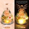 thumbnail image 3 of Figura de ángel de cristal Preserved Rose Forever Flower para mujer, 3 of 8