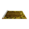 thumbnail image 2 of Ahgly Company Machine Washable Indoor Square Abstract Yellow Modern Area Rugs, 3' Square, 2 of 4