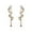 Gold, variant on Earrings for Women Drop Earrings Shiny Rhinestones Star Chain Earrings Bridal Wedding Lightweight Dangle Earrings