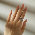 thumbnail image 3 of Zootealy Celestial Silver and Gold Adjustable Ring Set with Shiny Zircons - Stackable Sun and Moon Rings for Women, 3 of 6
